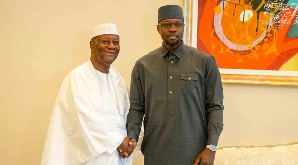 Sécurité, intégration régionale : forte convergence de vues entre Alassane Ouattara et Ousmane Sonko