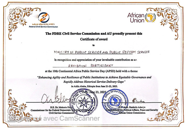 Journée africaine de la Fonction publique : Double distinction pour le Sénégal à Addis-Abeba