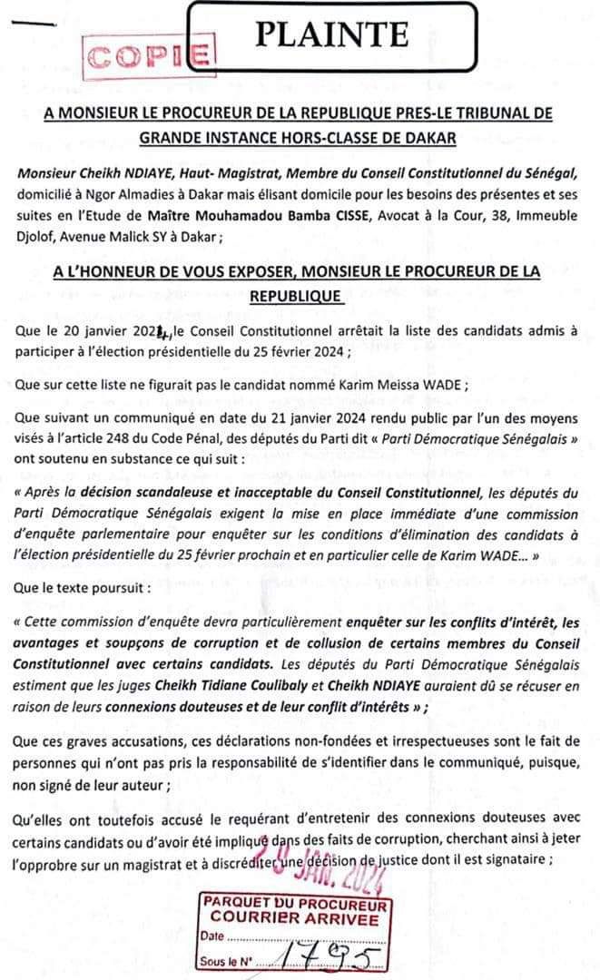 Conseil Constitutionnel: Très mauvaise nouvelle pour le PDS